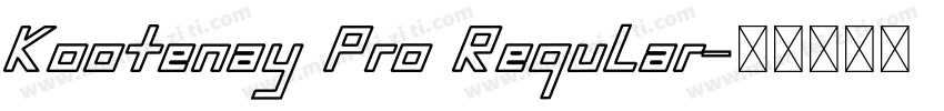 Kootenay Pro Regular字体转换